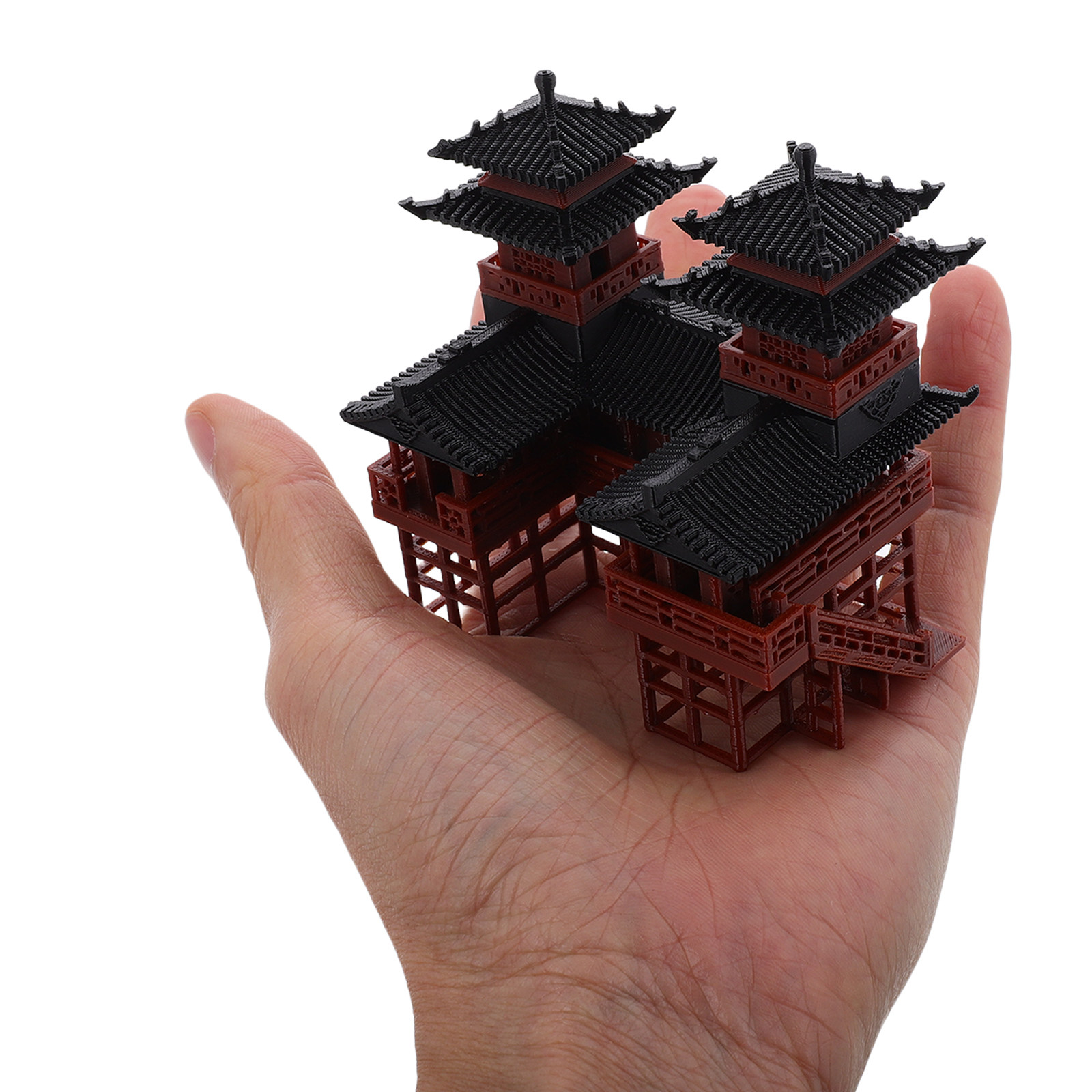 Pequeña estatua de dos pagodas - Bonsai Garden Landscape Design reseña y precio