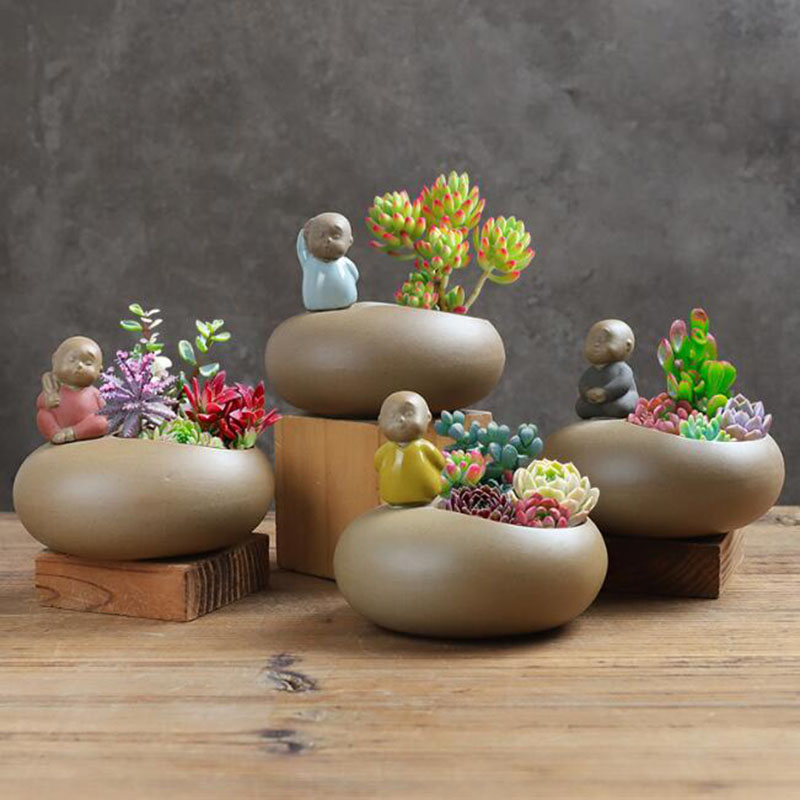 Maceta de monje de cerámica Re - Bonsai Garden Art reseña y precio