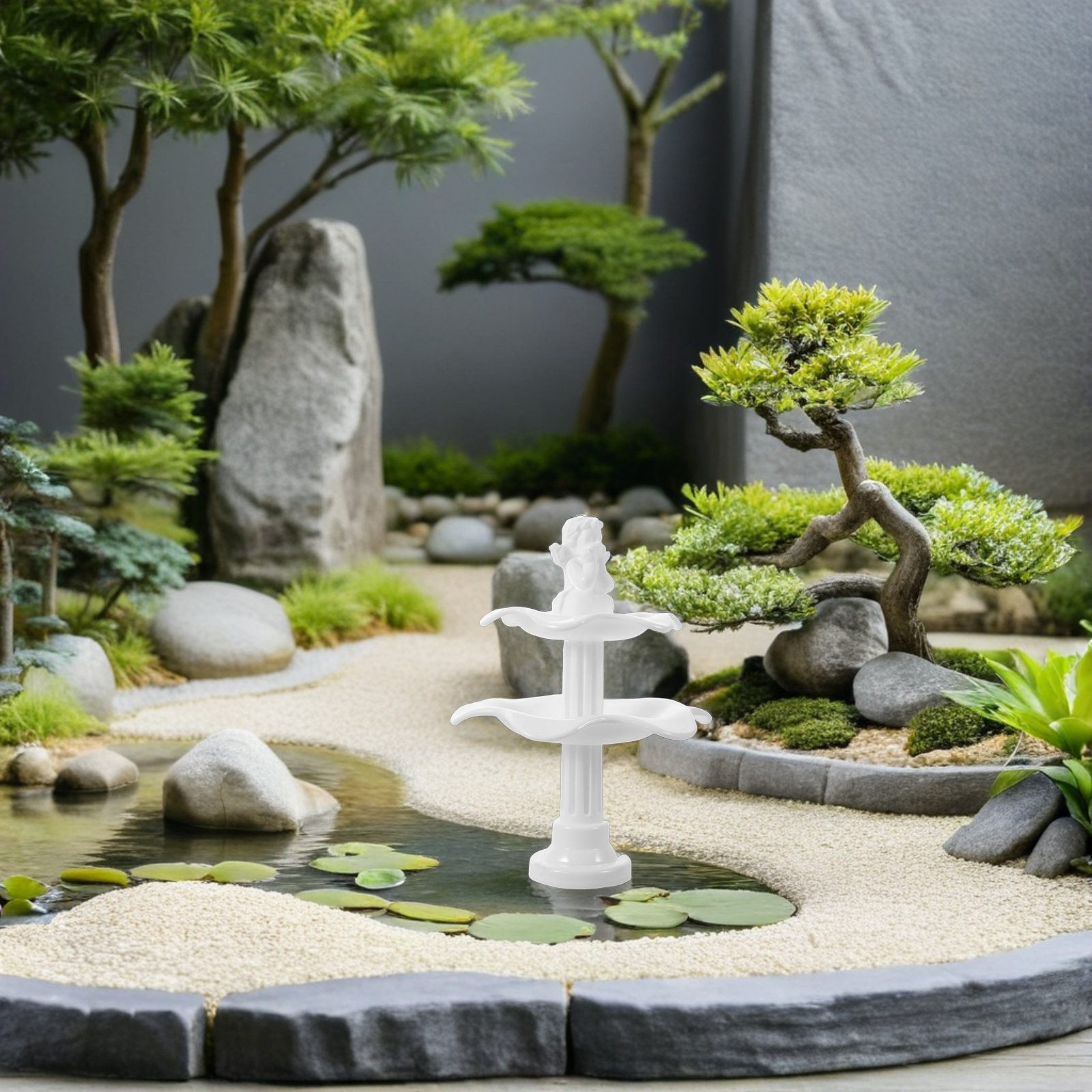 2 piezas de fuente en miniatur - Bonsai Garden Landscape Design reseña y precio